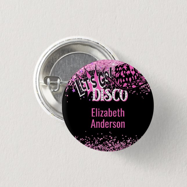 Cowgirl Disco Bachelorette Lasse letzte Runde Rode Button (Vorne & Hinten)