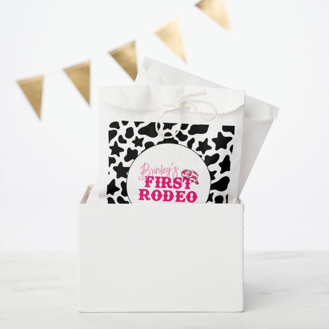 Cowgirl Disco Pink First Rodeo Geschenktütchen (Party)