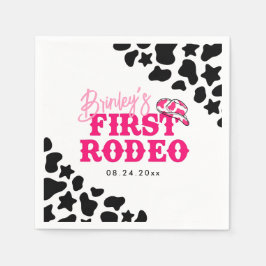 Cowgirl Disco Pink First Rodeo Serviette