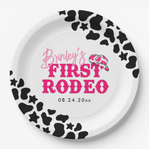 Cowgirl Disco Rosa First Rodeo Pappteller