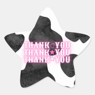 Cowgirl Disco Vielen Dank Star Sticker