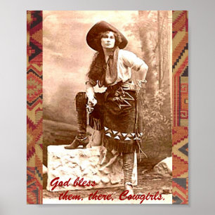 Cowgirl-Druck Poster