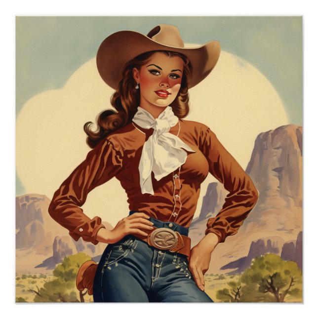 Cowgirl Elegance enthüllt: Wild West Whispers Poster (Vorderseite)