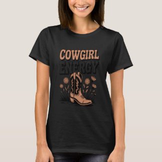 Cowgirl-Energie Western Rodeo Vintage Western Stil T-Shirt