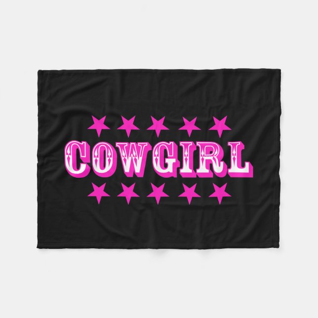 "Cowgirl" Fleece Blankets (Vorderseite (Horizontal))