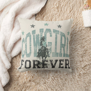Cowgirl Forever Western Trendy Kissen