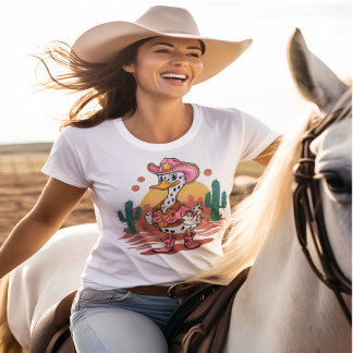 Cowgirl fuuny Ente T-Shirt