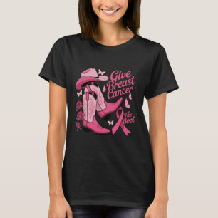 Cowgirl geben Brustkrebs der Boot-Western Frauen T-Shirt