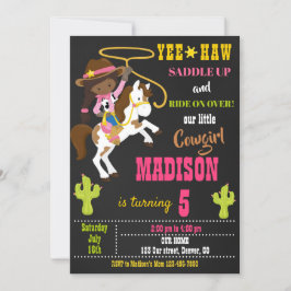 Cowgirl Geburtstagseinladung Wilder Westen Rodeo P Einladung