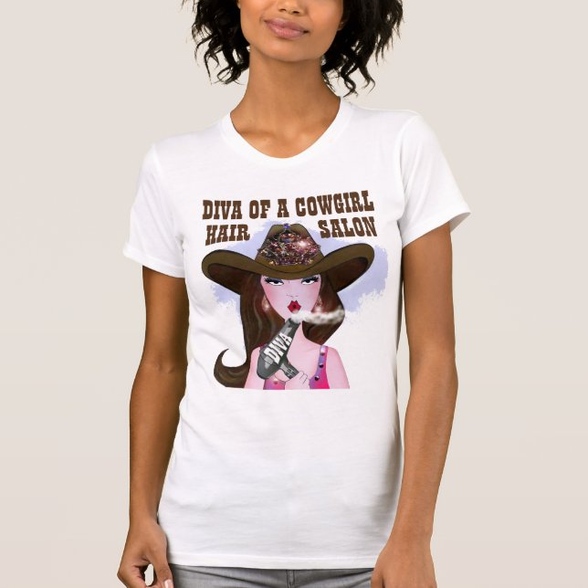Cowgirl "Hair Diva" T - Shirt (Vorderseite)