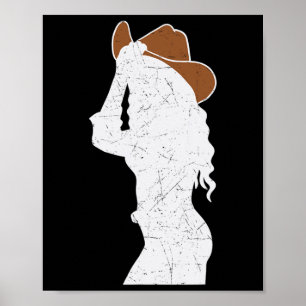 Cowgirl Hat Barrel Racing Racing Reitsport Rodeo Poster