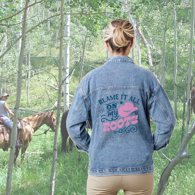 Cowgirl Hat Schuld an meinen Wurzeln Jeansjacke (Von Creator hochgeladen)