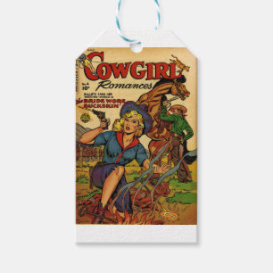 Cowgirl heraus auf der Strecke Geschenkanhänger