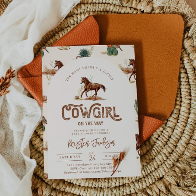 Cowgirl Horse Baby Shower Einladung (Von Creator hochgeladen)