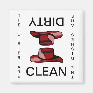 Cowgirl-Hut-sauberer schmutziger Magnet