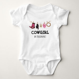 Cowgirl im Training Western Land Baby Strampler