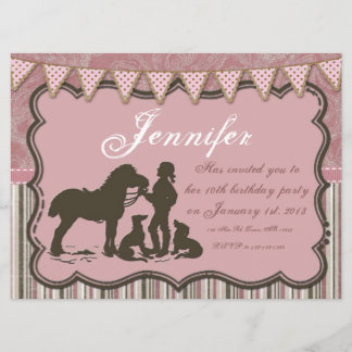Cowgirl in Pink Einladung