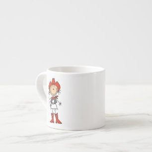 Cowgirl in roten T-Shirts und Geschenken Espressotasse