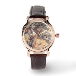 Cowgirl in the Meadow (Kind mit Landtieren) Armbanduhr