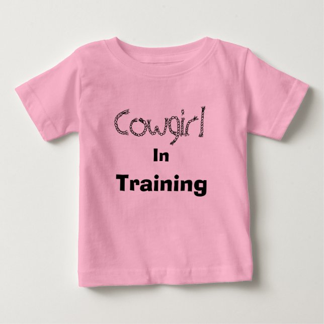 Cowgirl, In, Training Baby T-shirt (Vorderseite)