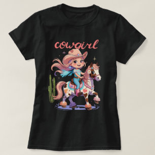 Cowgirl Joyride - Gepunktetes Pferd Western Advent T-Shirt