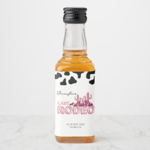 Cowgirl Junggeselinnen-Abschied Last Rodeo Alkoholflaschenetikett