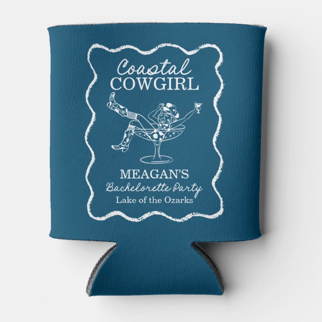 Cowgirl Junggeselinnen-Abschied Weekend Koozie Dosenkühler (Vorderseite)