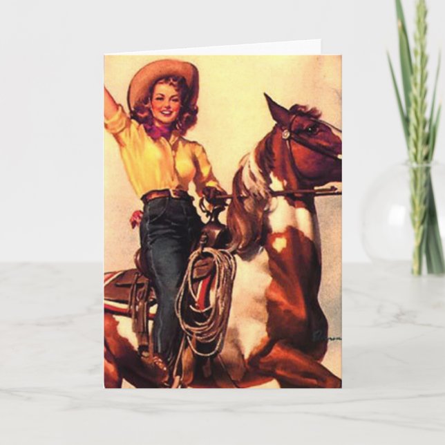 Cowgirl Karte (Vorderseite)
