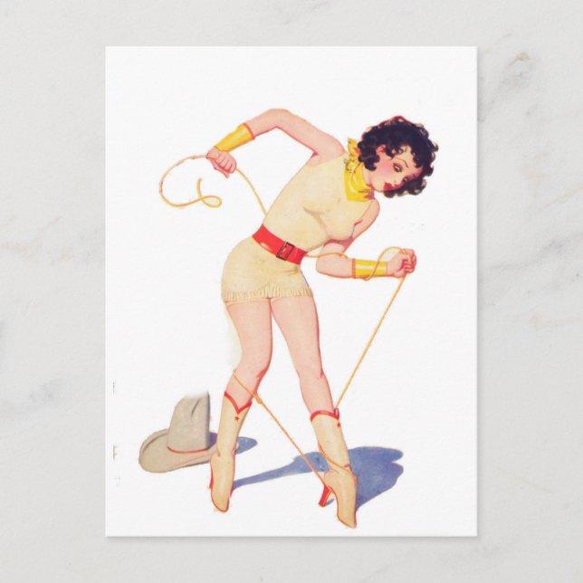 Cowgirl Krawatte Shoe Postkarte (Vorderseite)