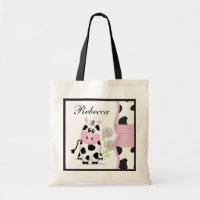Cowgirl-Kuh-Tasche mit Zickzack Druck