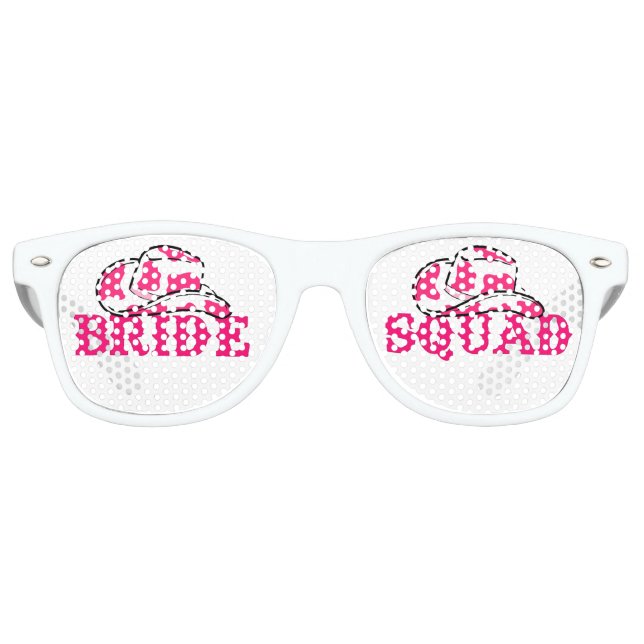Cowgirl Last Rodeo Bride Squad Retro Sonnenbrille (Vorderseite)