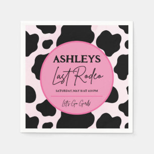 Cowgirl Last Rodeo Personalisiert Party Napkins Serviette