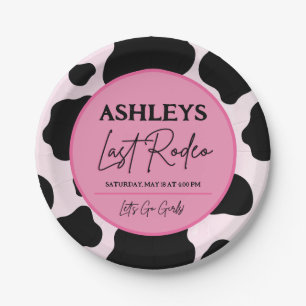 Cowgirl Last Rodeo Personalisierte Party Teller