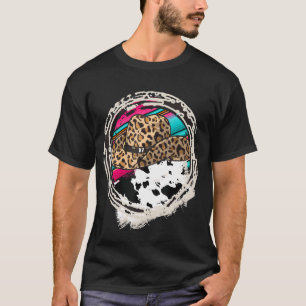 COWGIRL Leopard-Kuh-Musterdruck Serape Rodeo 1 T-Shirt