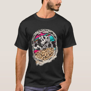 COWGIRL Leopard-Kuh-Musterdruck Serape Rodeo 4 T-Shirt