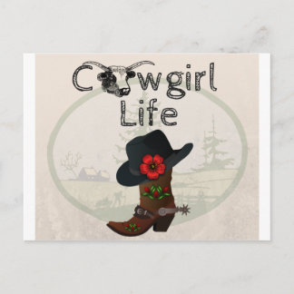 Cowgirl Life Postkarte