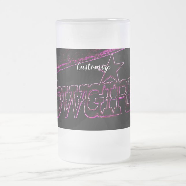 Cowgirl Mattglas Bierglas (Mittel)