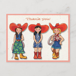 Cowgirl Merci ! Carte