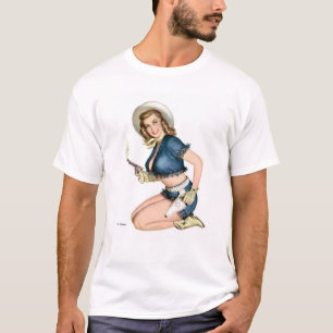 Cowgirl mit Gewehr T-Shirt