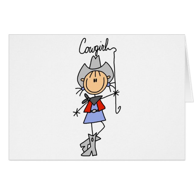 Cowgirl mit Lasso-T-Shirts und Geschenken (Vorderseite (Horizontal))