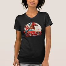 Cowgirl mit Mustang Car Horse