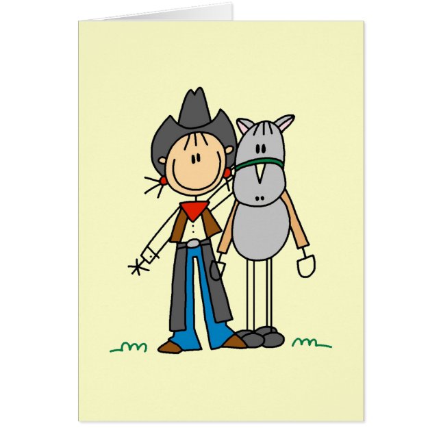 Cowgirl mit PferdeT - Shirts und -geschenken (Vorne)