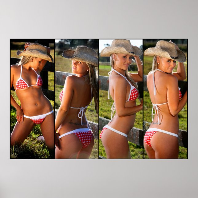 Cowgirl Montage Poster (Vorne)