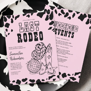 Cowgirl Nashville Pink Junggesellinnen-Abschiedswo Einladung