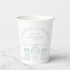 Cowgirl Nautical Beach Junggeselinnen-Abschied Pappbecher