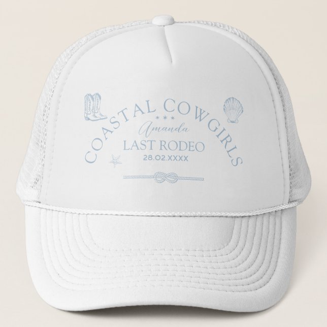 Cowgirl Nautical Western Bachelorette Truckerkappe (Vorderseite)