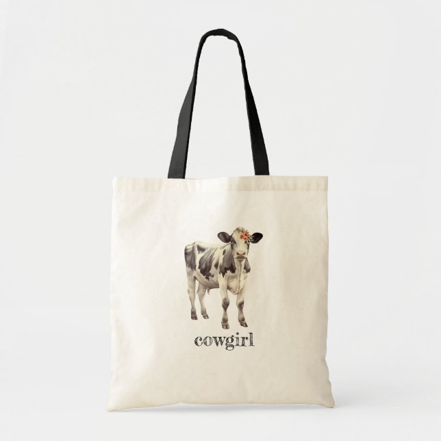 Cowgirl niedliche Blume Kalb Tragetasche (Vorne)