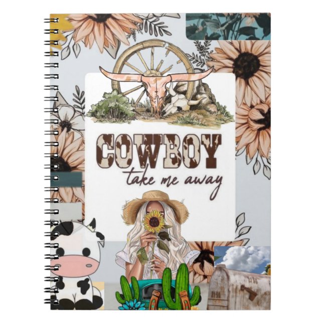 Cowgirl-Notebook Notizblock (Vorderseite)