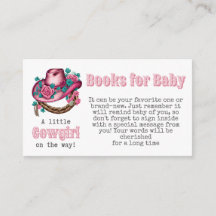 Cowgirl Pink Floral Book for Baby Showgame