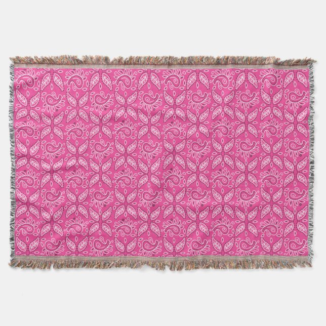 Cowgirl Pink Paisley motif jeter la couverture (Devant)